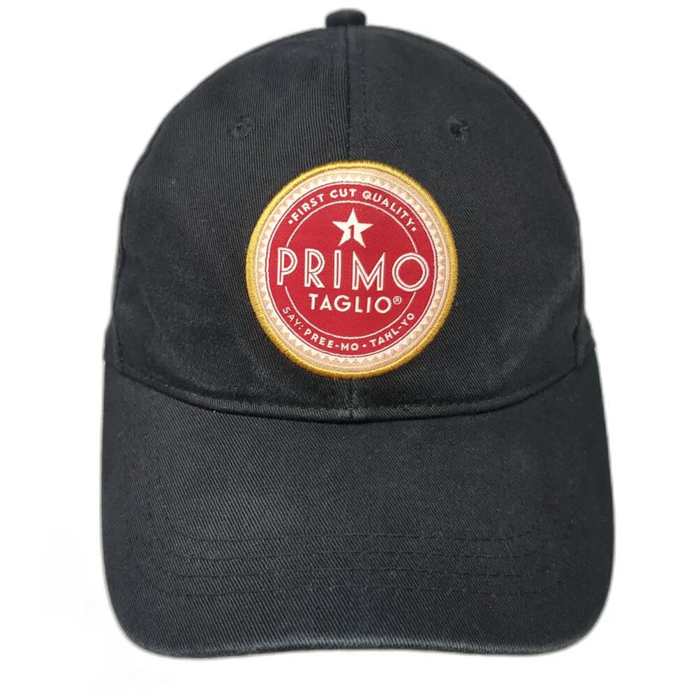 Primo Taglio Deli Logo Hat Black Baseball Cap One Size Slideback Cotton